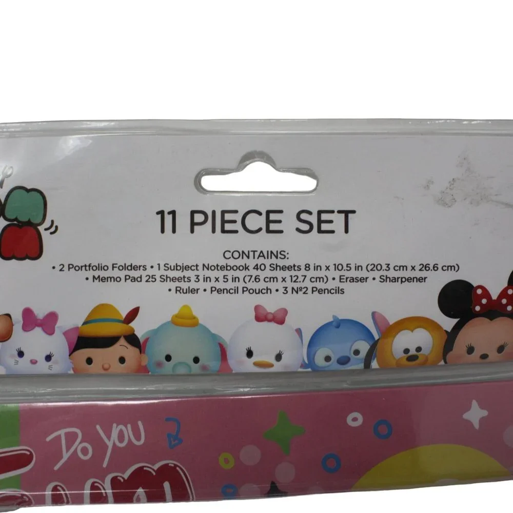 Disney TSUM TSUM 11PC School Supply Activity Stationary Set Multi Characters - Picture 6 of 6